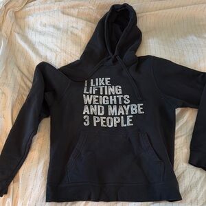 Workout Lifting Black Hoodie
